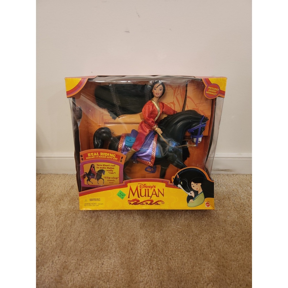 Disney's Mulan - Mulan & Khan (Horse) Gift Set 1997 Mattel NIB Vintage New